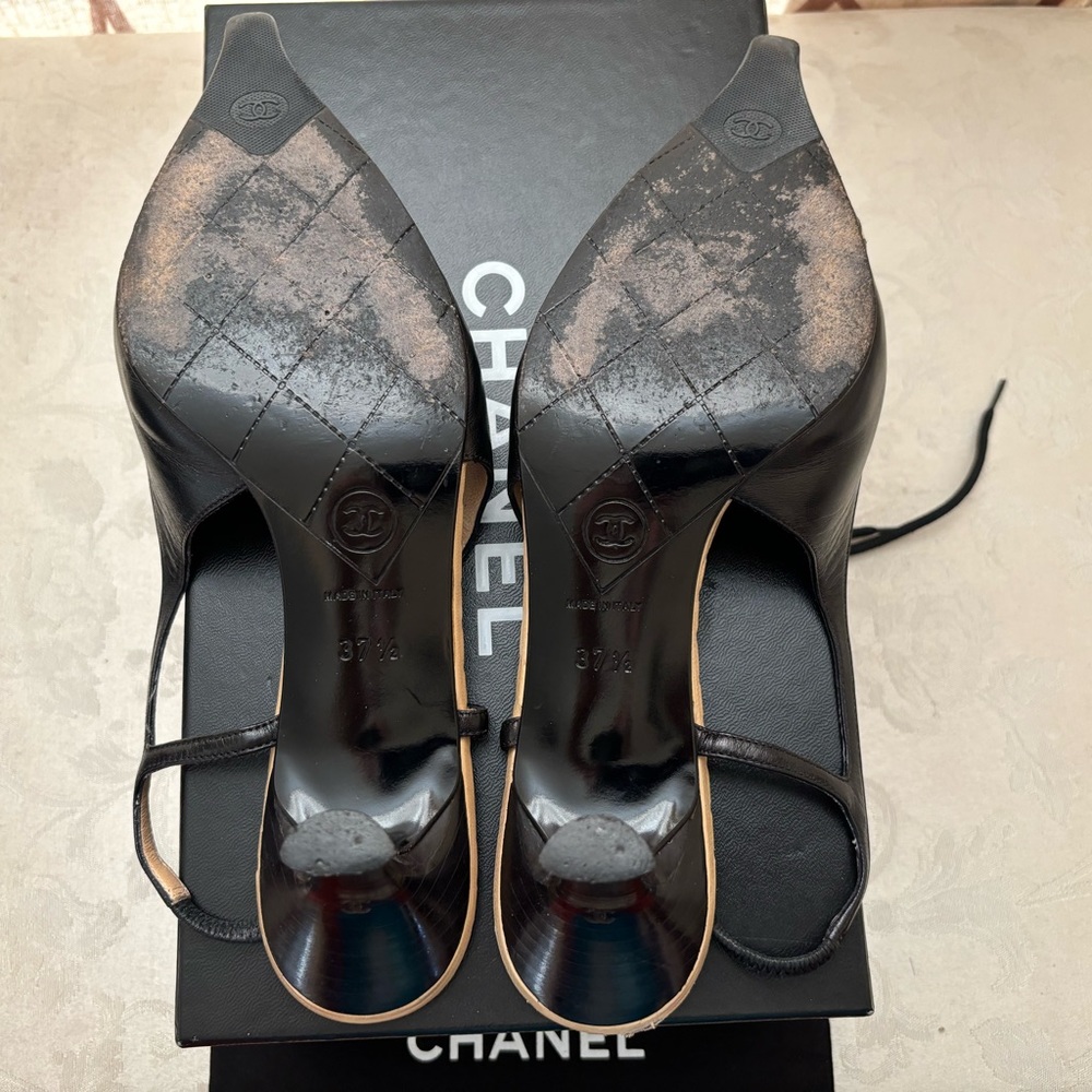 🆕 Chanel cc stitching Slingback, in Box - Picture 8 of 9